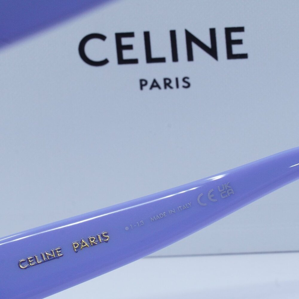 FINAL PRICE NEW CELINE CL40245U 78A SHINY LILAC / GREY SUNGLASSES - Picture 6 of 11